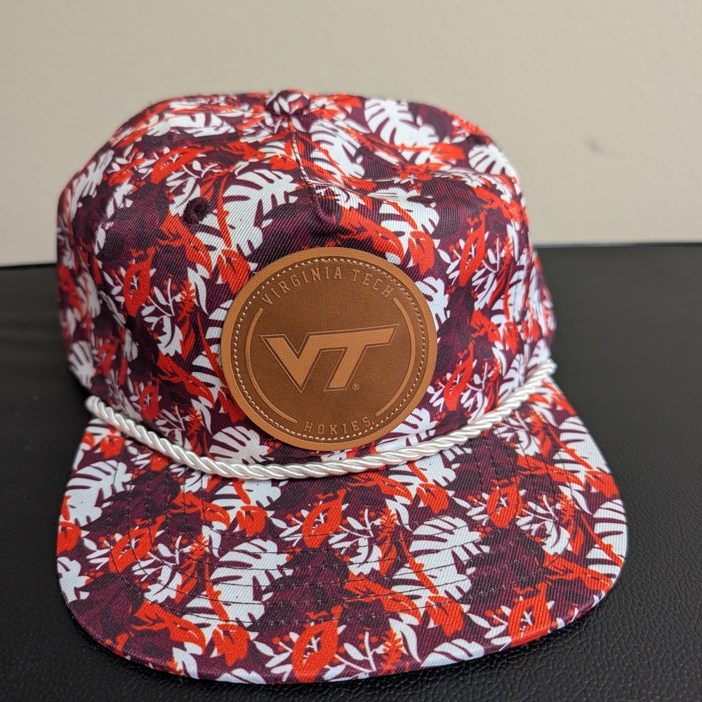 Virginia Tech Hokies Snapback Hat Zephyr Floral Tropical Print VT Logo Cap